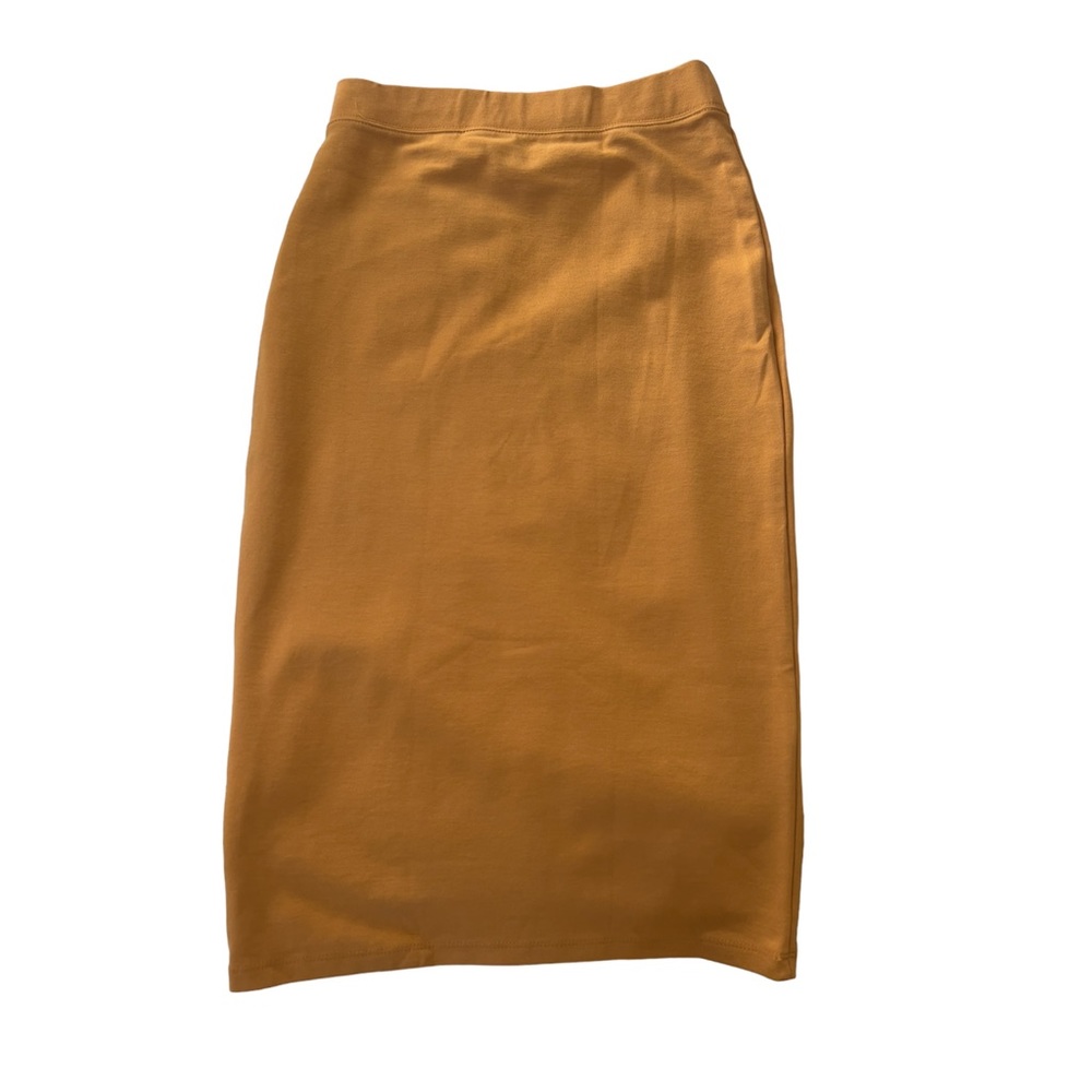 Small Midi Mustard Pencil Skirt